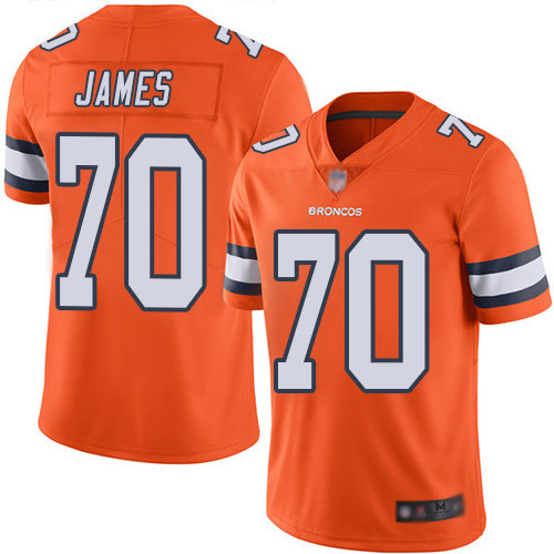 Men Denver Broncos 70 Ja Wuan James Limited Orange Rush Vapor Untouchable Football NFL Jersey
